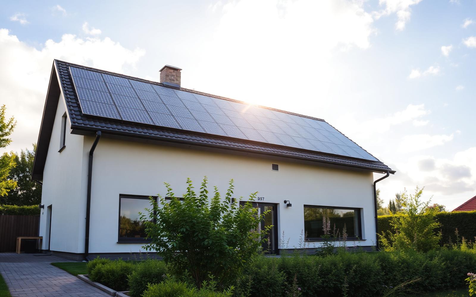 Einfamilienhaus mit Photovoltaikanlage in Deutschland